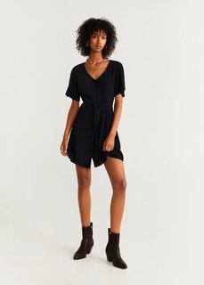 Короткое платье с пуговицами - Sere Mango