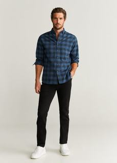 Фланелевая рубашка regular fit в клетку - Claude Mango