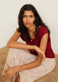 Топ из трикотажа в рубчик - Windy Mango