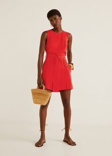 Короткий комбинезон с поясом - Bolterra Mango