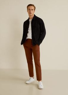 Укороченные брюки-чинос slim fit - Boston Mango