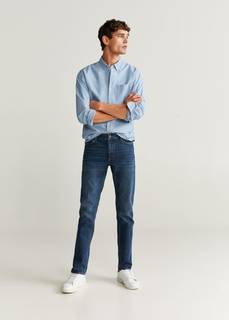 Хлопковая рубашка оксфорд regular fit - Oxford Mango