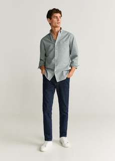 Хлопковая рубашка оксфорд regular fit - Oxford Mango