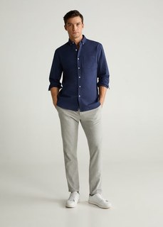 Хлопковая рубашка оксфорд regular fit - Oxford Mango