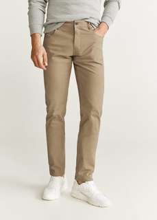 Брюки в стиле джинсов slim fit из саржи - Pisa6 Mango