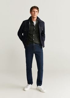 Фактурная рубашка slim fit из хлопка - Arthur Mango