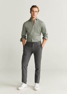 Рубашка slim fit из хлопка - Play Mango
