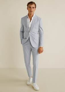 Костюмные брюки super slim fit сирсакер - Peso Mango