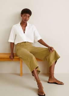 Прямые брюки из мягкой ткани - Florence Mango