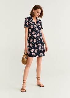 Платье-рубашка с вышивкой - Camisago Mango