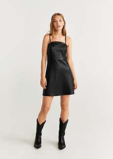 Платье с вырезом горловины каре - Snake Mango