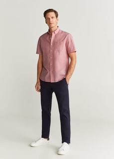 Рубашка slim fit из хлопка - Ginza-h Mango