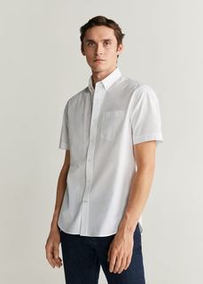Рубашка slim fit из хлопка - Ginza-h Mango