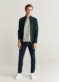 Кардиган с воротником perkins и молнией - Baron-i Mango