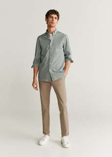 Рубашка slim fit в клетку виши - Vichy Mango