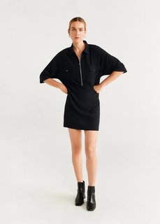 Платье-рубашка с молнией - Zip-i Mango