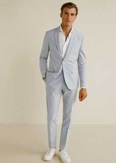 Костюмный пиджак super slim fit сирсакер - Peso Mango