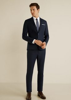 Костюмный пиджак super slim fit с мелкой фактурной выделкой - Paulo Mango