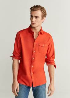 Рубашка regular fit из хлопка - Palace Mango