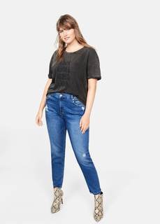 Футболка с вышитой надписью - Roll Mango