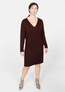 Трикотажное платье с ажурной деталью - Agora Mango
