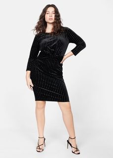 Бархатное платье с блестками - Elegance Mango