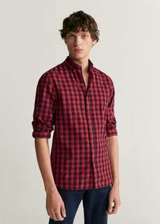 Рубашка slim fit в клетку виши - Vichdye-i Mango