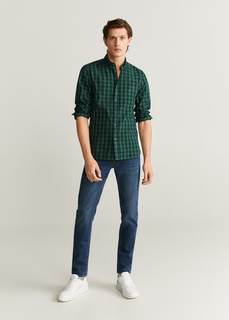 Рубашка slim fit в клетку виши - Vichdye-i Mango