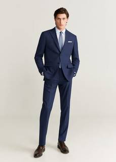 Рубашка Tailored slim fit с фактурной выделкой - Turbinec Mango