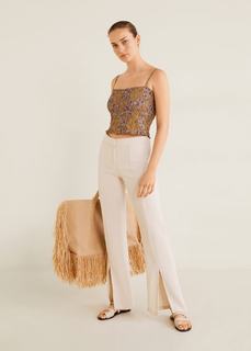 Топ с сотами и принтом - Lily Mango