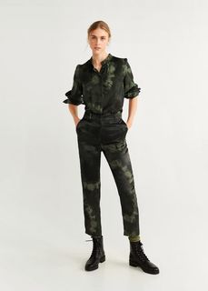 Брюки с принтом tie-dye - Army-i Mango