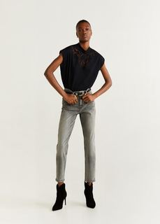 Футболка с кружевом - Perlace Mango