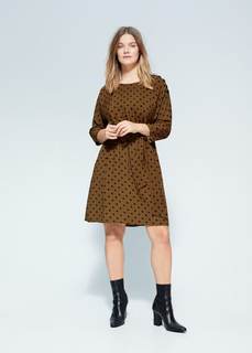 Платье в горошек с бантом - Julia6 Mango