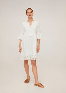 Ажурное платье из хлопка - Dressi-x Mango