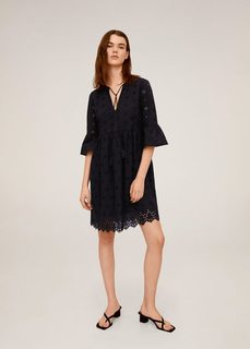 Ажурное платье из хлопка - Dressi-x Mango