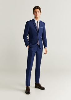 Рубашка Tailored slim fit с мелкой фактурной выделкой - Fer Mango