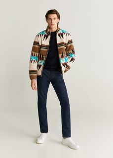 Жаккардовая куртка с искусственной овчиной - Navajo Mango
