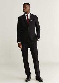 Костюмные брюки slim fit из шерсти - Travel Mango