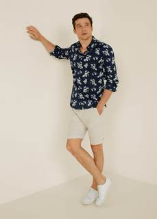 Рубашка regular fit с цветочным принтом - Jinger Mango