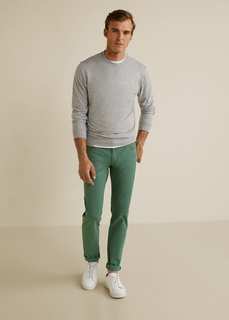 Брюки в стиле джинсов slim fit из саржи - Pisa5 Mango