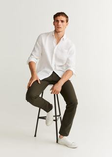 Брюки в стиле джинсов slim fit из саржи - Pisa5 Mango