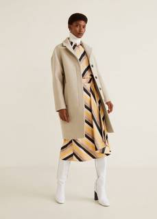 Пальто без подплечников, с шерстью - Amalfi Mango