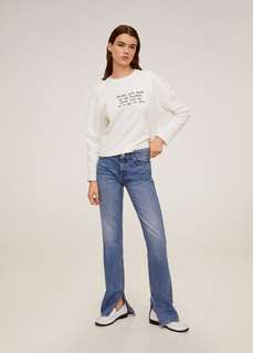 Свитшот с принтованной надписью - Washed Mango