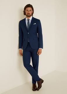 Костюмный пиджак slim fit с мелкой фактурной выделкой - Brasilia Mango