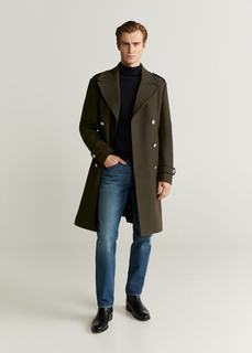 Двубортное пальто Tailored из шерсти - Parma-i Mango