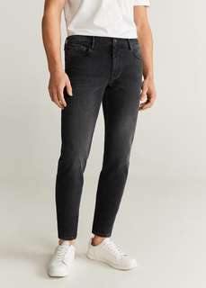 Потертые джинсы Steve regular fit черного цвета - Steve Mango