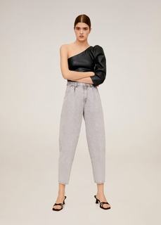 Асимметричная футболка с рукавами-фонариками - Maminew Mango