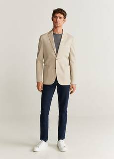Хлопковый пиджак slim fit - Dakar Mango