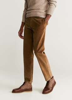 Вельветовые брюки regular fit из хлопка - Forte Mango