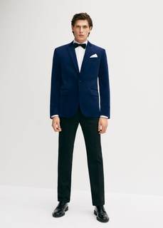 Костюмный пиджак slim fit из бархата - Velvet-i Mango